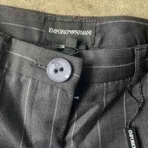 Emporio Armani Charcoal Pinstripe Trousers